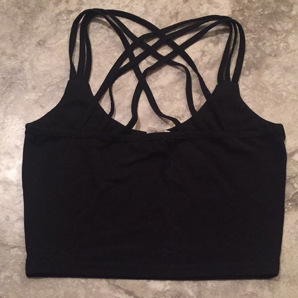 Earthbound cross-back crop top
